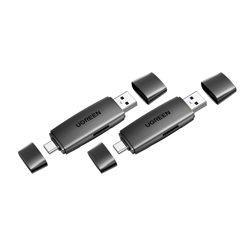 Leitor de Cartão Memória 2 em 1 Ugreen USB A/C Preto 2 Unidades