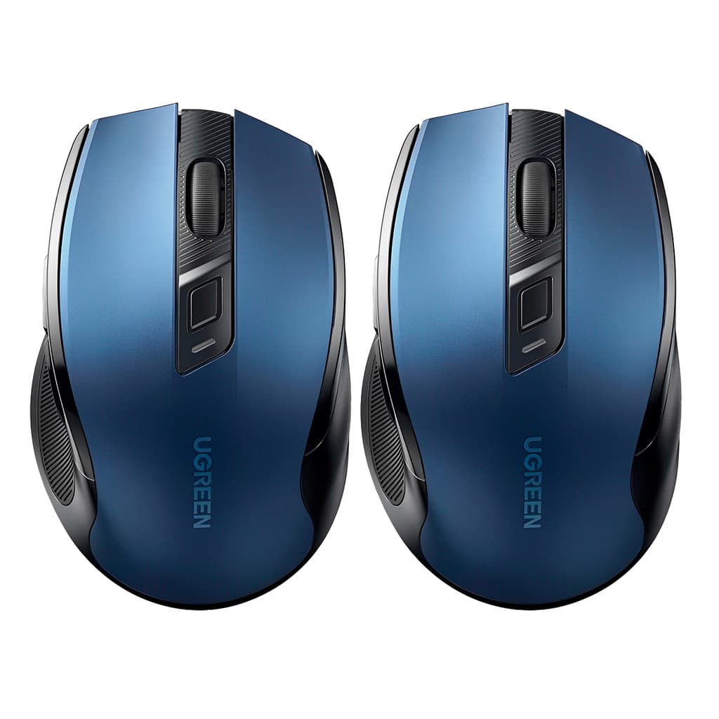 Mouse Sem Fio Ugreen Sensor 4000Dpi Wireless 2.4GHz Azul 2 Unidades