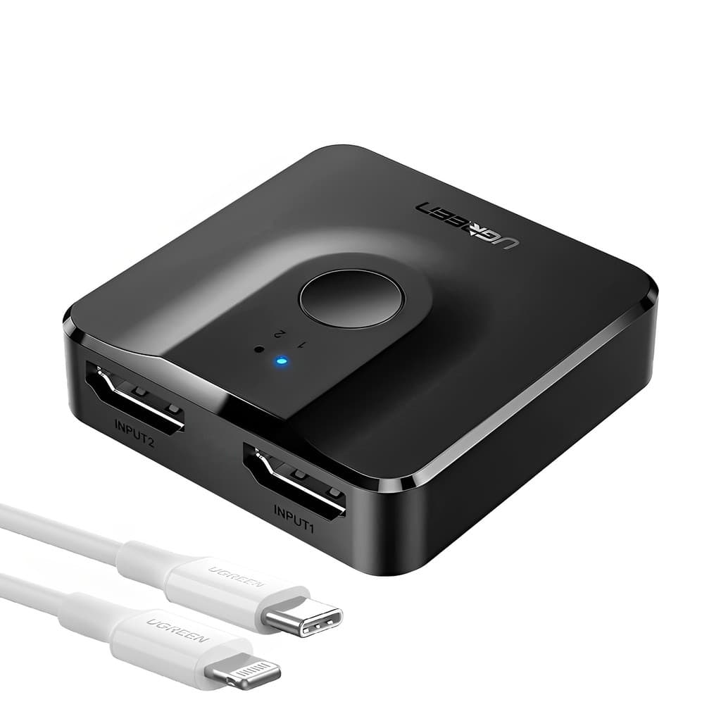 Adaptador Switch Splitter Ugreen Divisor Hdmi 2em1 4k/60Hz + Cabo iOS (K-4498-3673)