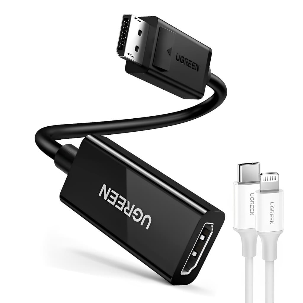 Cabo Displayport Ugreen para Hdmi Fêmea 4k 2k/60Hz 25cm + Cabo iOS (K-4891-3673)