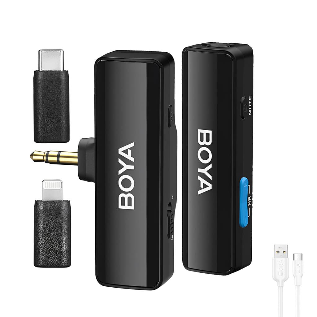 Microfone Lapela Boya Boyalink A1 + Cabo Usb 2.0 A/C Branco (K-6191-5863)