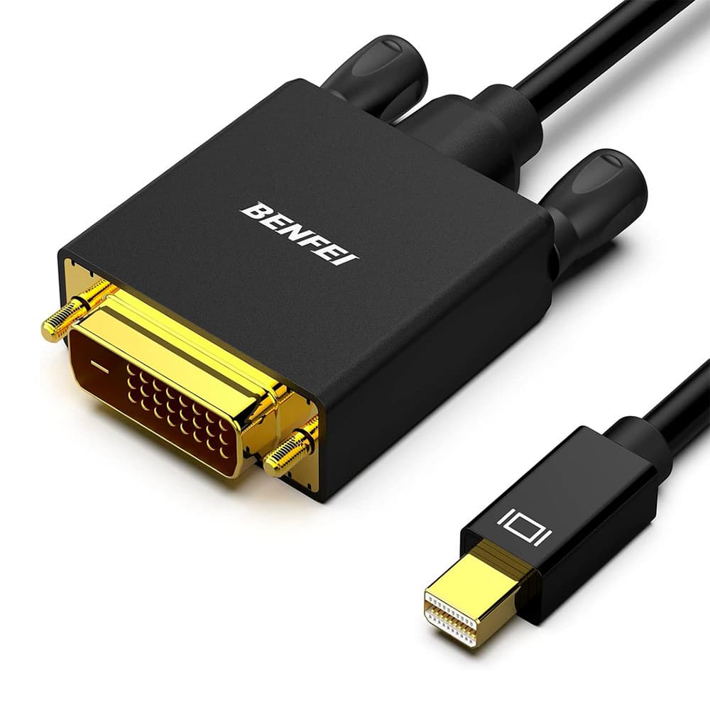 Benfei Cabo Mini DisplayPort Para DVI 1,8M Banhado Ouro