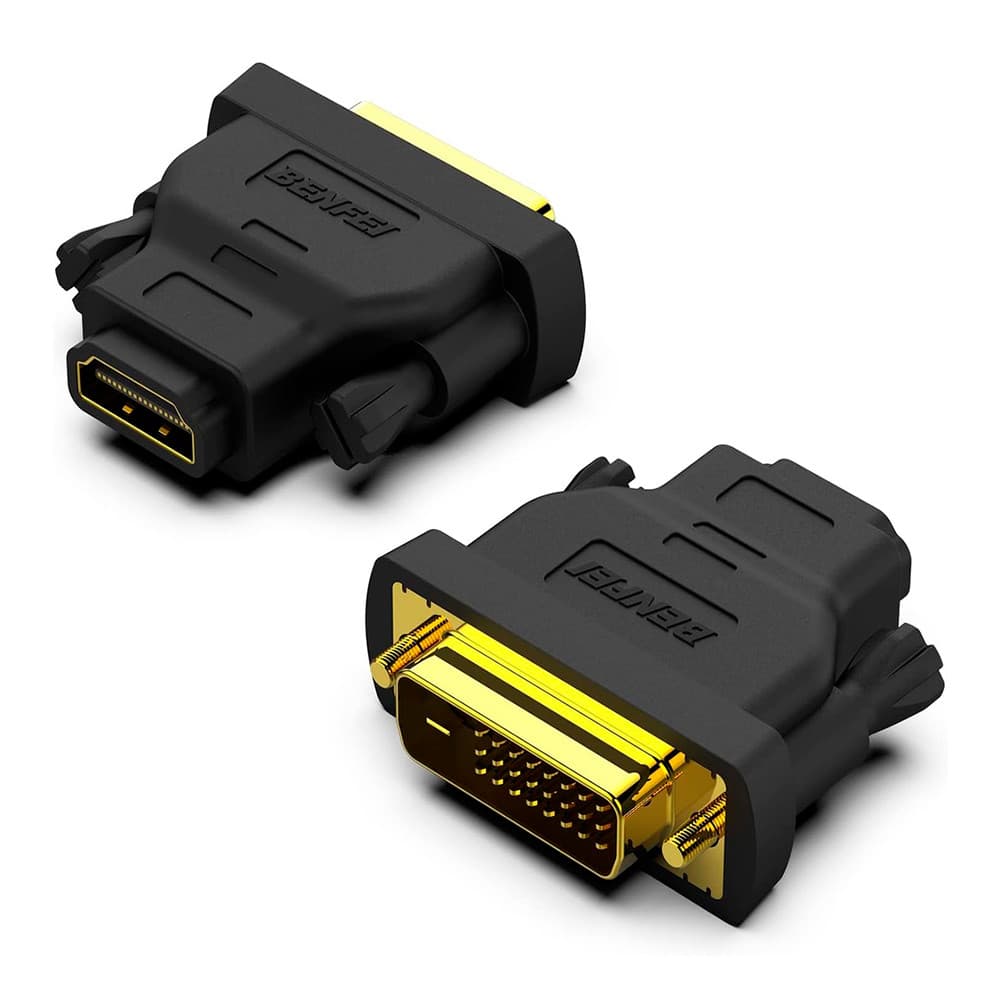 Adaptador Benfei DVI Para HDMI Macho/Fêmea 2 Peças Ouro