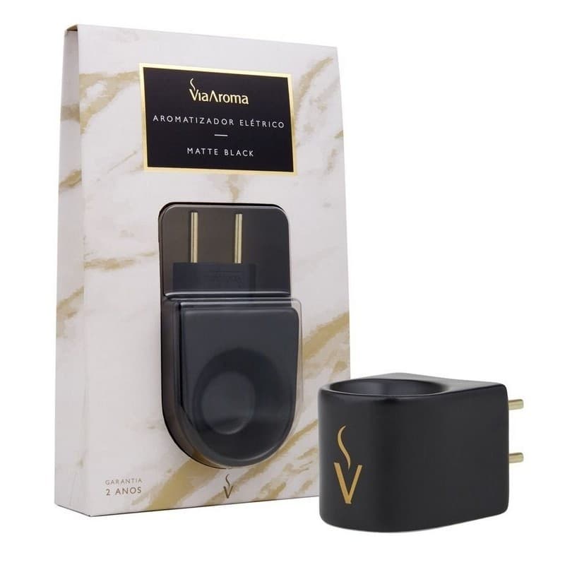 Aromatizador Elétrico / Difusor Bivolt Matte Black para Óleo Essencial - Via Aroma