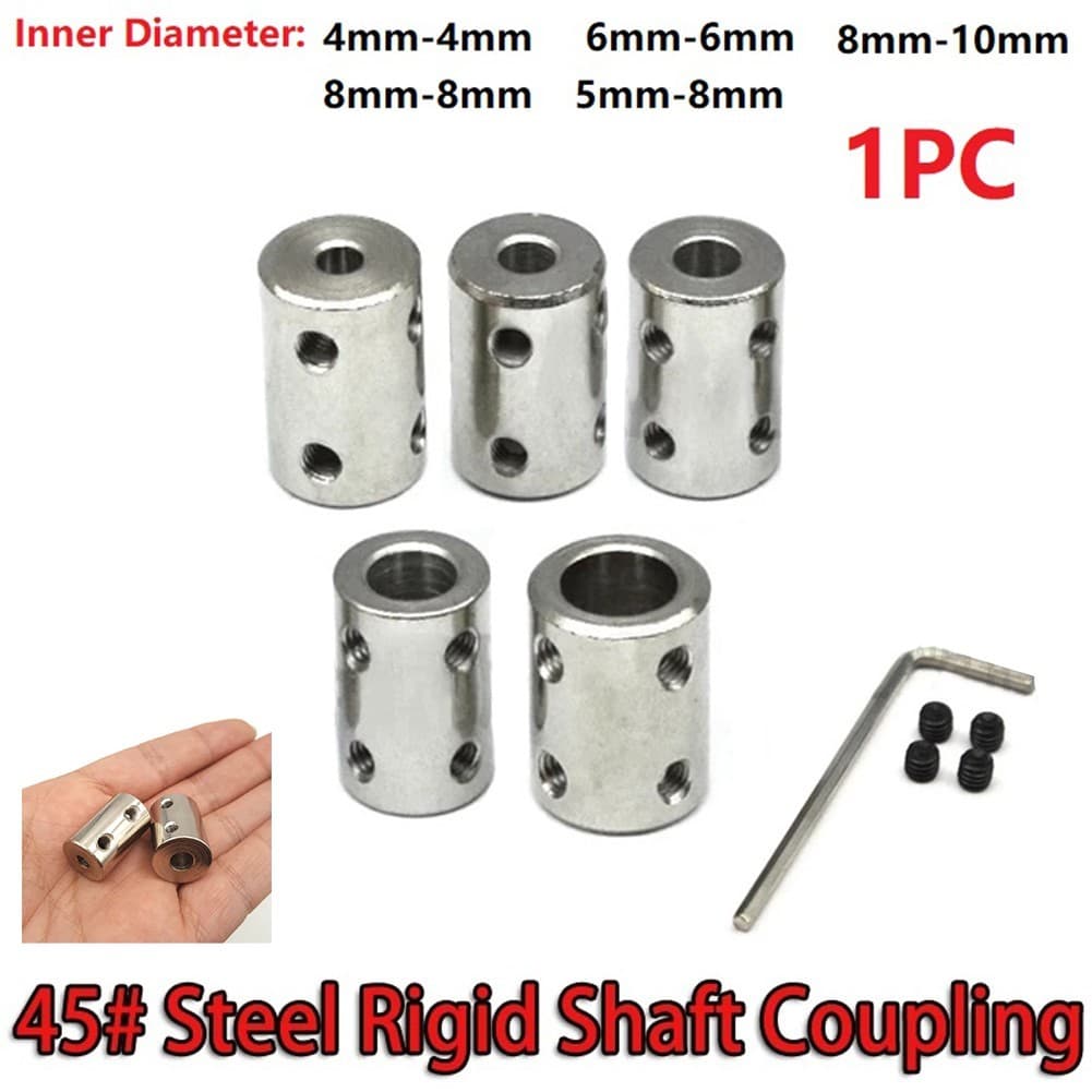 Twice1 Conjunto 4mm/5mm/6mm/8mm/10mm Manga Do Conector Motor De Acoplamento Eixo # 45 Aço