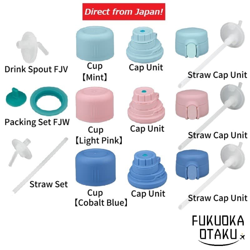 THERMOS FJW-550TR Peças de Reposição Canudo Tampa Copo【Direto do Japão】