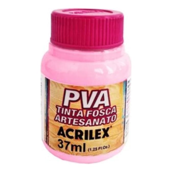 Tinta PVA Acrilex ROSA 537 37 ML Com 2 Unidade