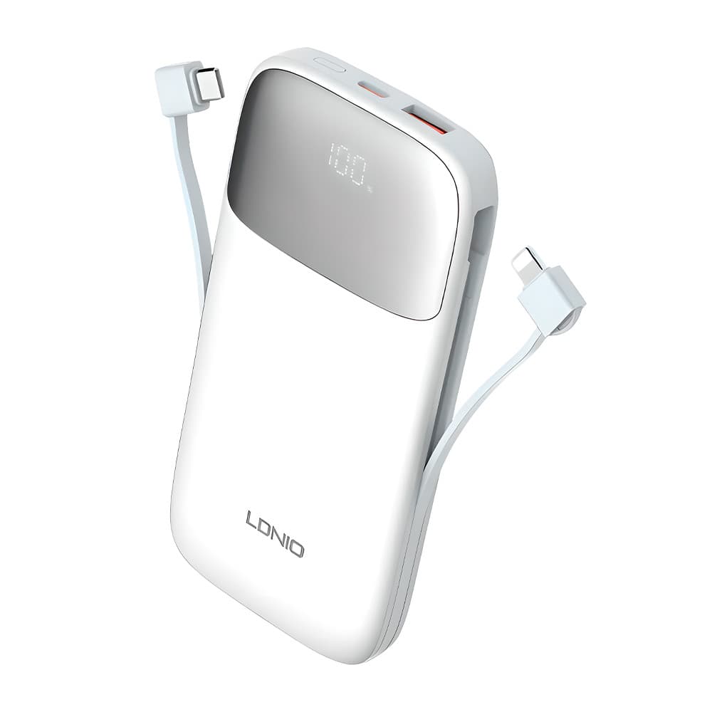 Ldnio Power Bank 20000mAh Carregamento Rápido PD QC3.0