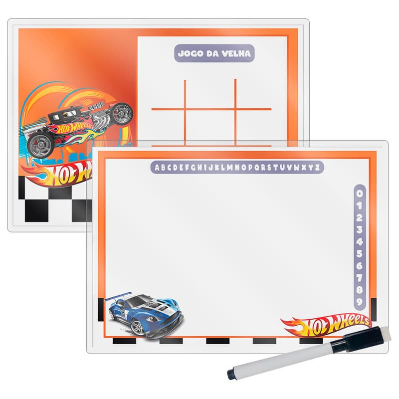 10 Lousa Mágica Catalogada + Caneta E Apagador Lembrancinha Festa Infantil Hot Wheels (Hotwheels)