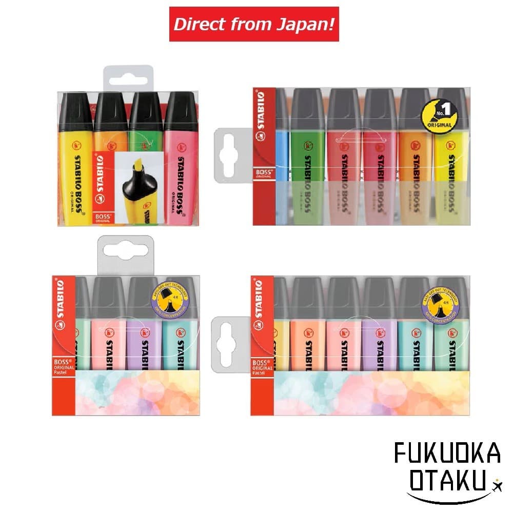 STABILO Marcador Fluorescente BOSS Original Conjunto Arte Design【Direto do Japão】