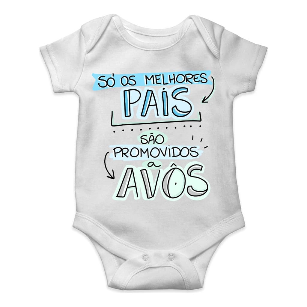 Body Bebê Personalizado Temático Promovidos A Avôs Vovôs