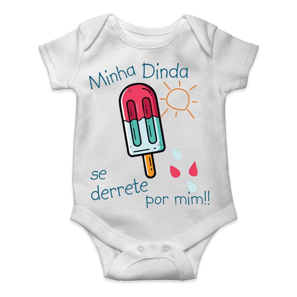 Body Bebê Infantil Personalizado Minha Dinda Se Derrete
