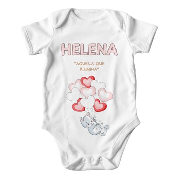 Body Bebê Personalizado Significado Nome Helena