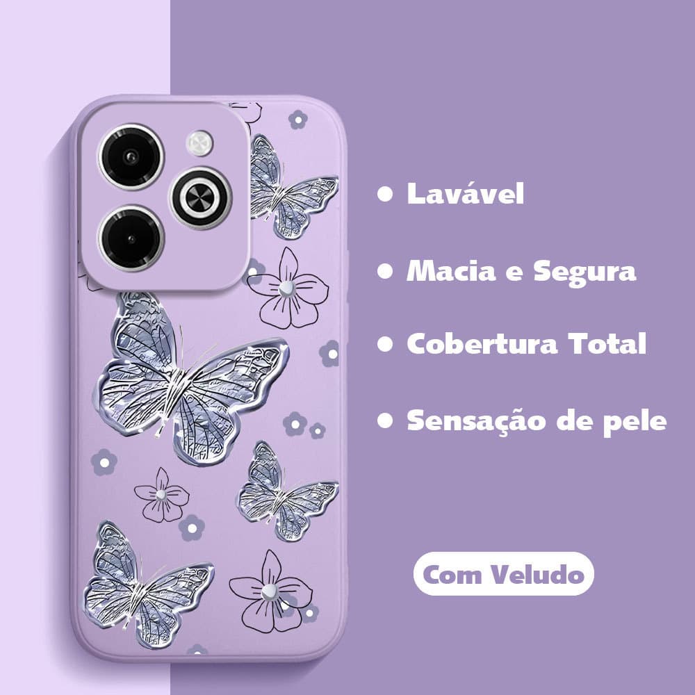 Capinha Para Infinix Smart 8 Pro HD Plus Hot 40i Capa De Luxo Liquid Silicone Celular Proteção Case YT 0031