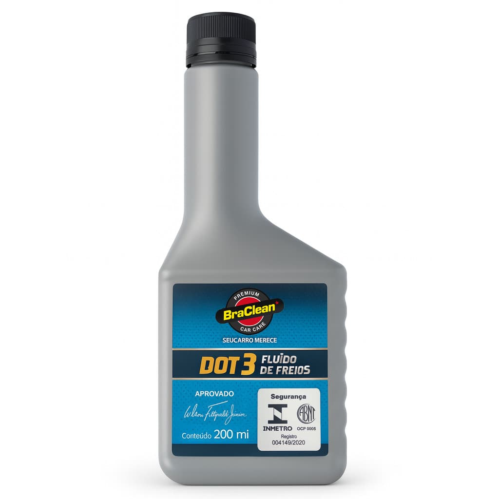 Melhor Fluido para Freio DOT 3 200 ml Ponto Estável Uso em Manutenção para ABS BraClean