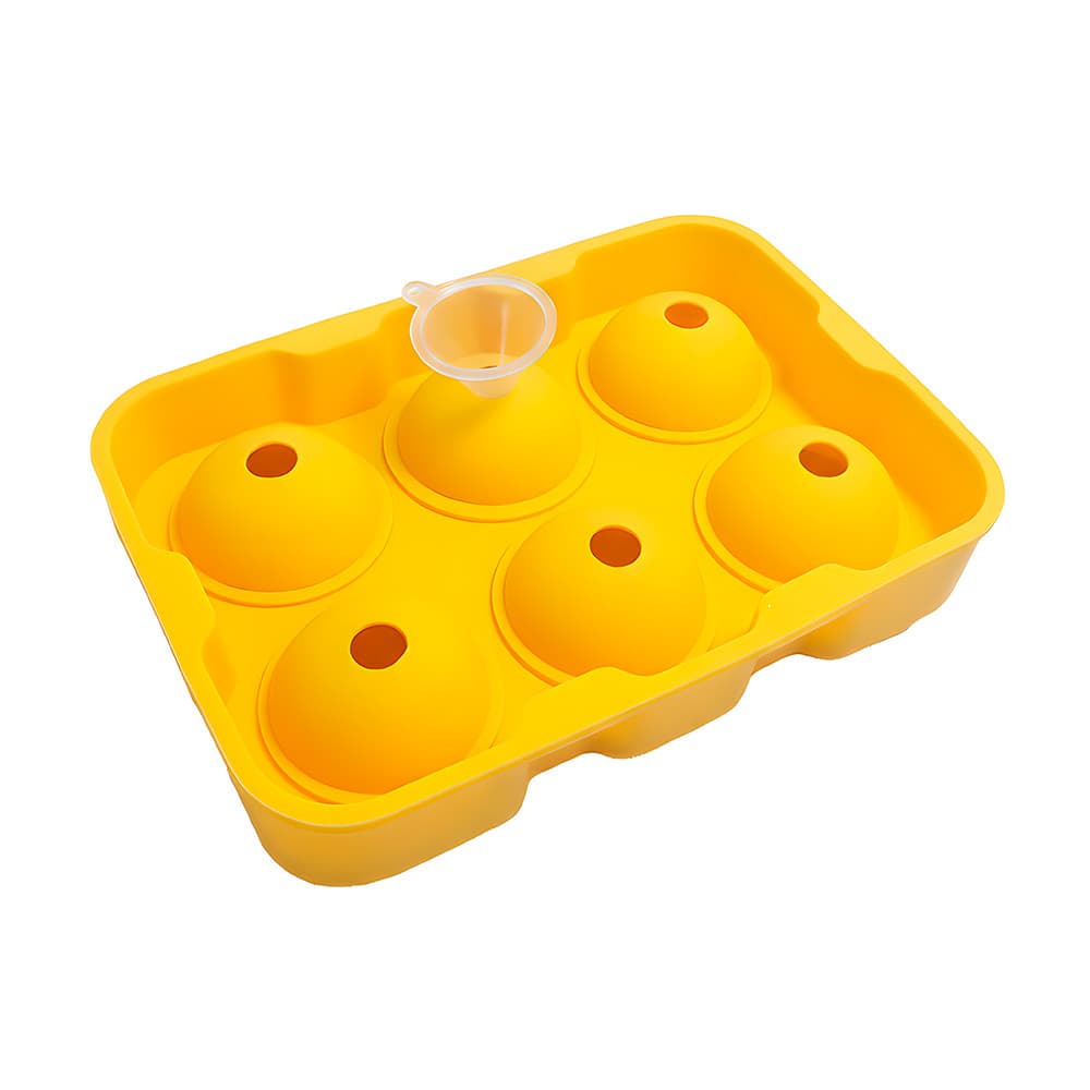 Life Forma Gelo Silicone 6 Cavidades Amarela Durável