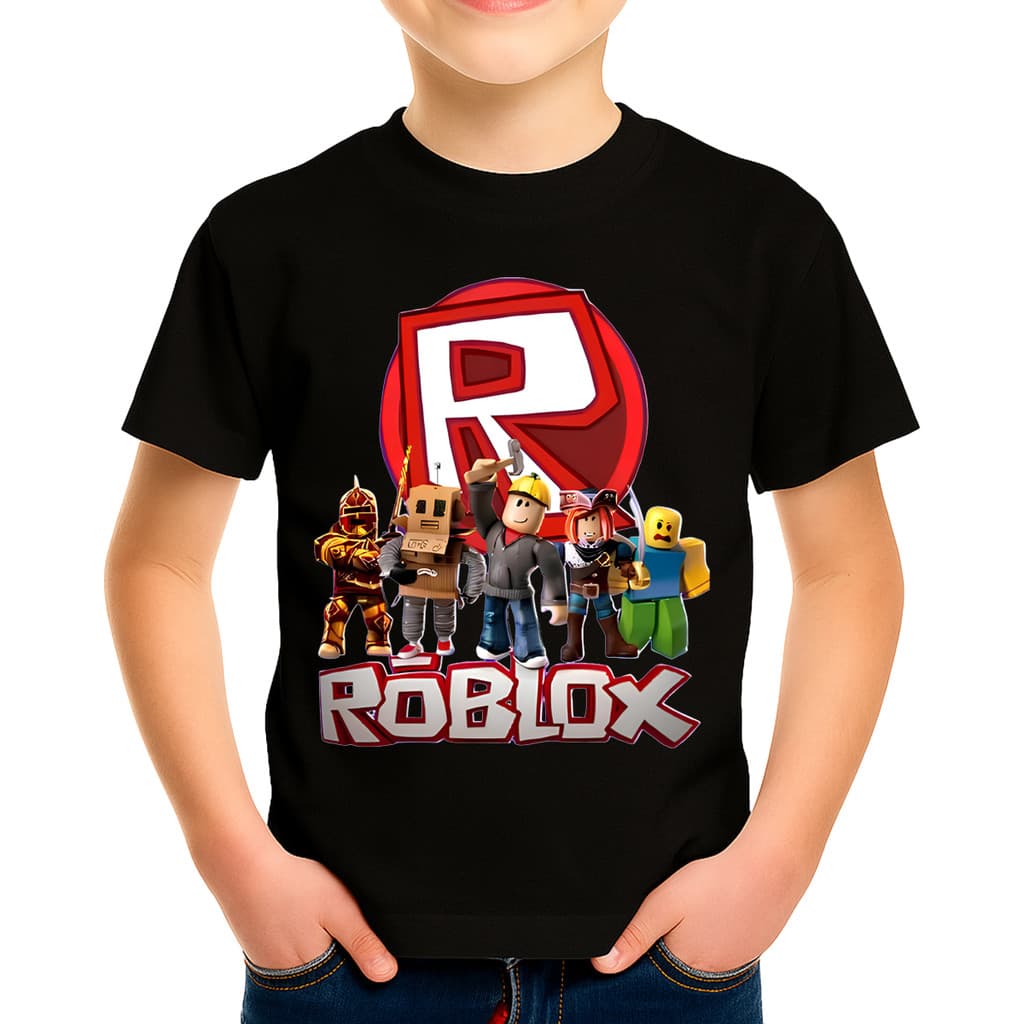 Camiseta Camisa Blusa Infantil Juvenil Para Menino Menina Unissex 100% Algodão Gamer Roblox MD5