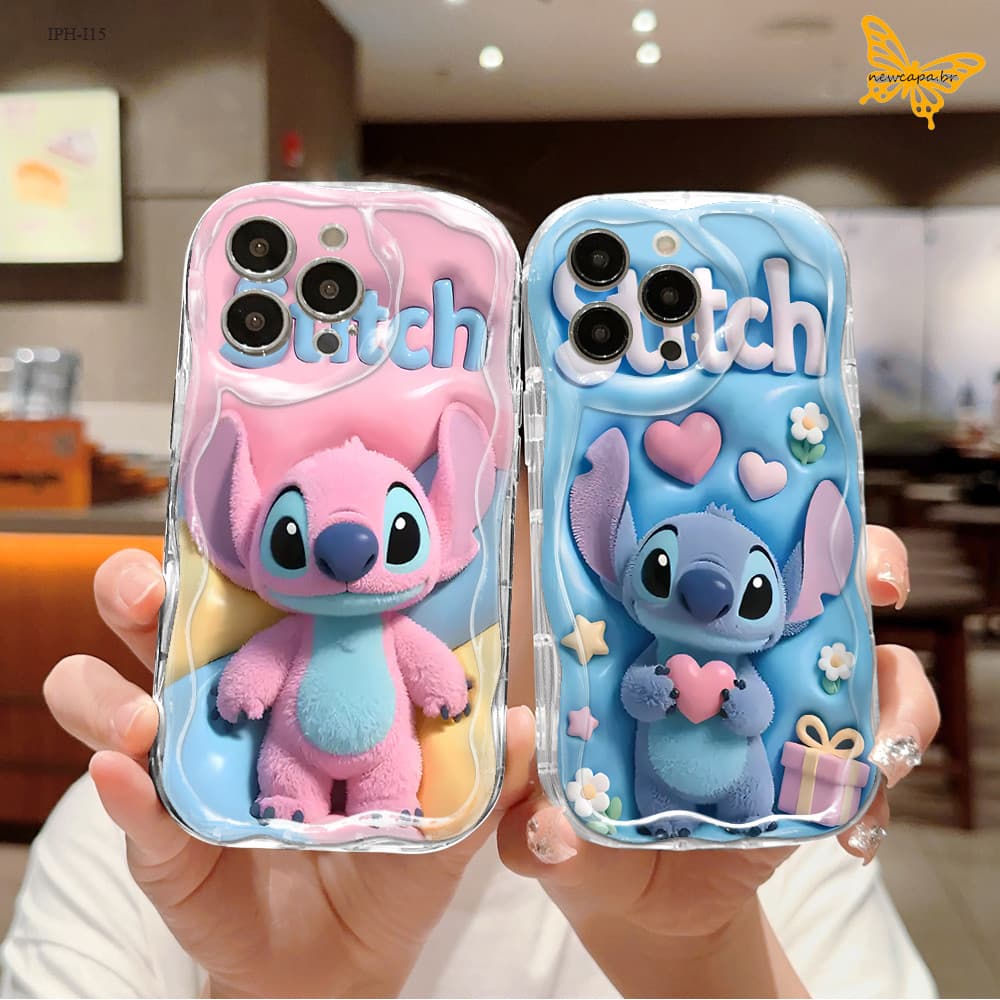 Capinha Para iPhone 15 14 13 12 11 8 7 XR SE Pro Max Plus Capa De Cream Wave Case NYW 3147