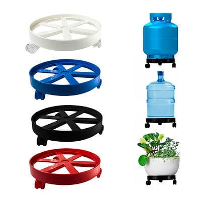 Suporte Botijão de Gás Vaso Plantas Garrafão Água com Rodas Resistente - Diversas Cores