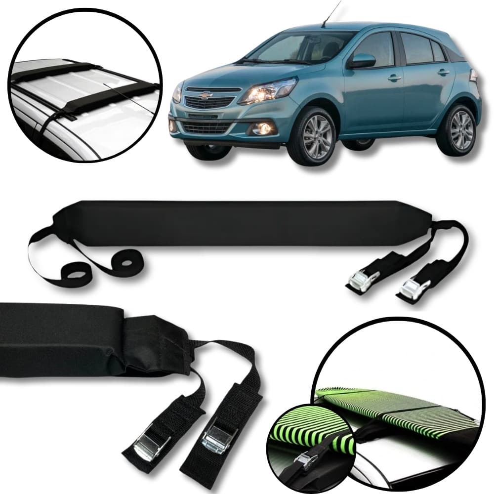 Rack Teto Prancha Surf Carro Com Cinta Chevrolet Agile