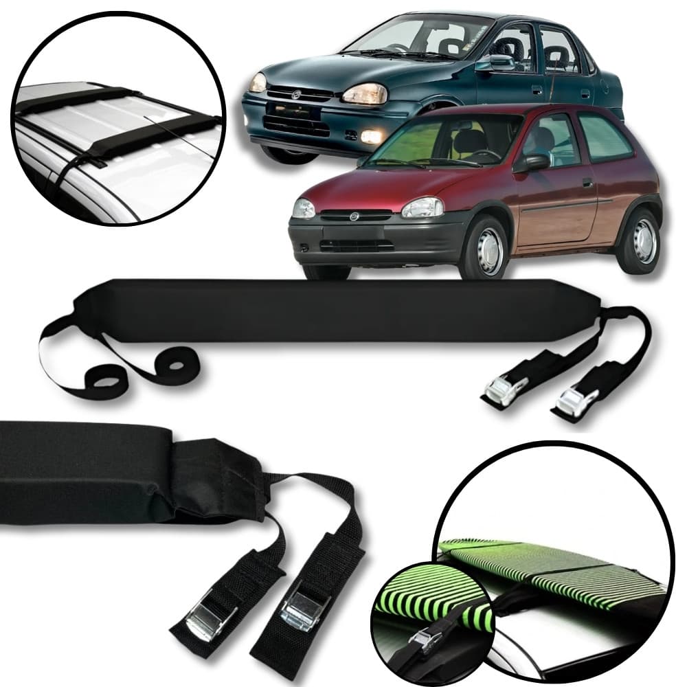 Rack Teto Prancha Surf Carro Com Cinta Chevrolet Corsa
