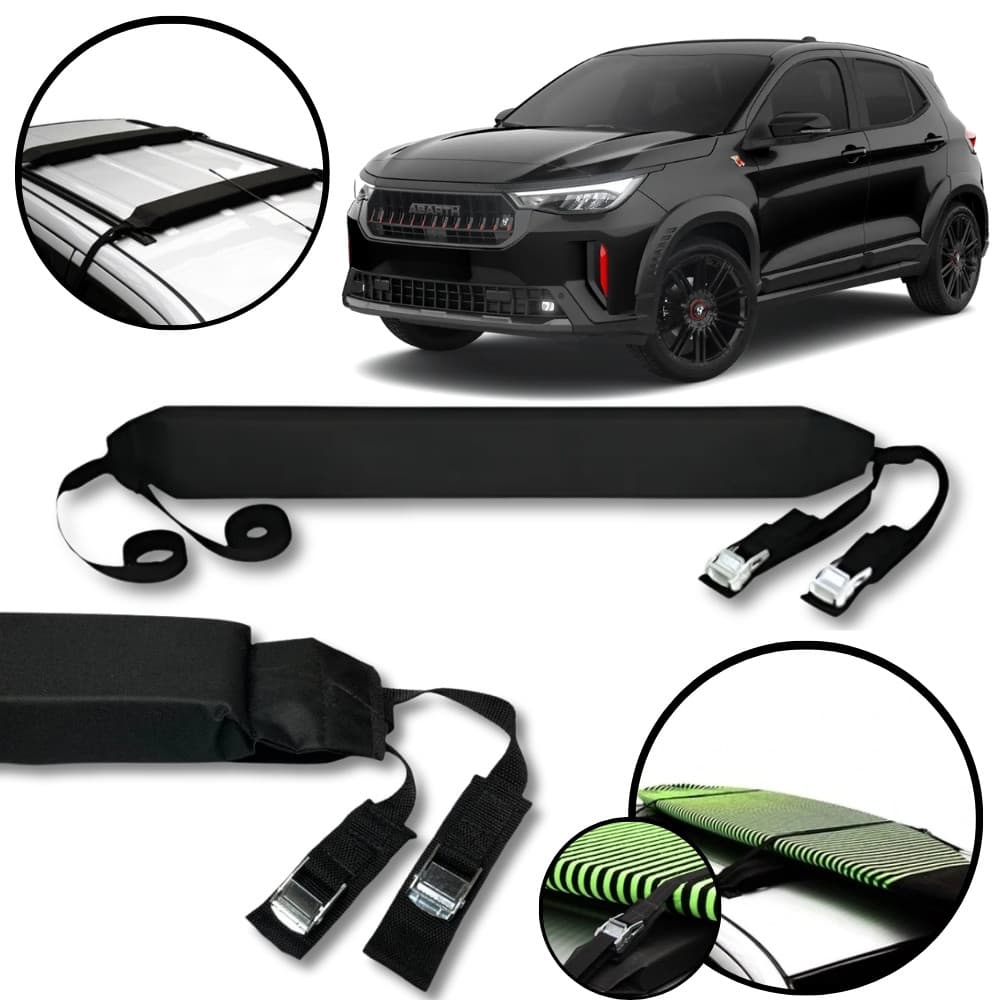 Rack Teto Prancha Surf Carro Com Cinta Fiat Pulse