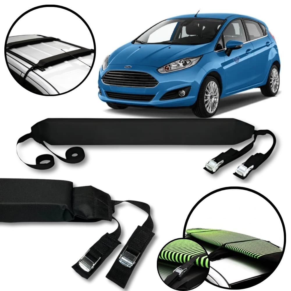 Rack Teto Prancha Surf Carro Com Cinta Ford Fiesta
