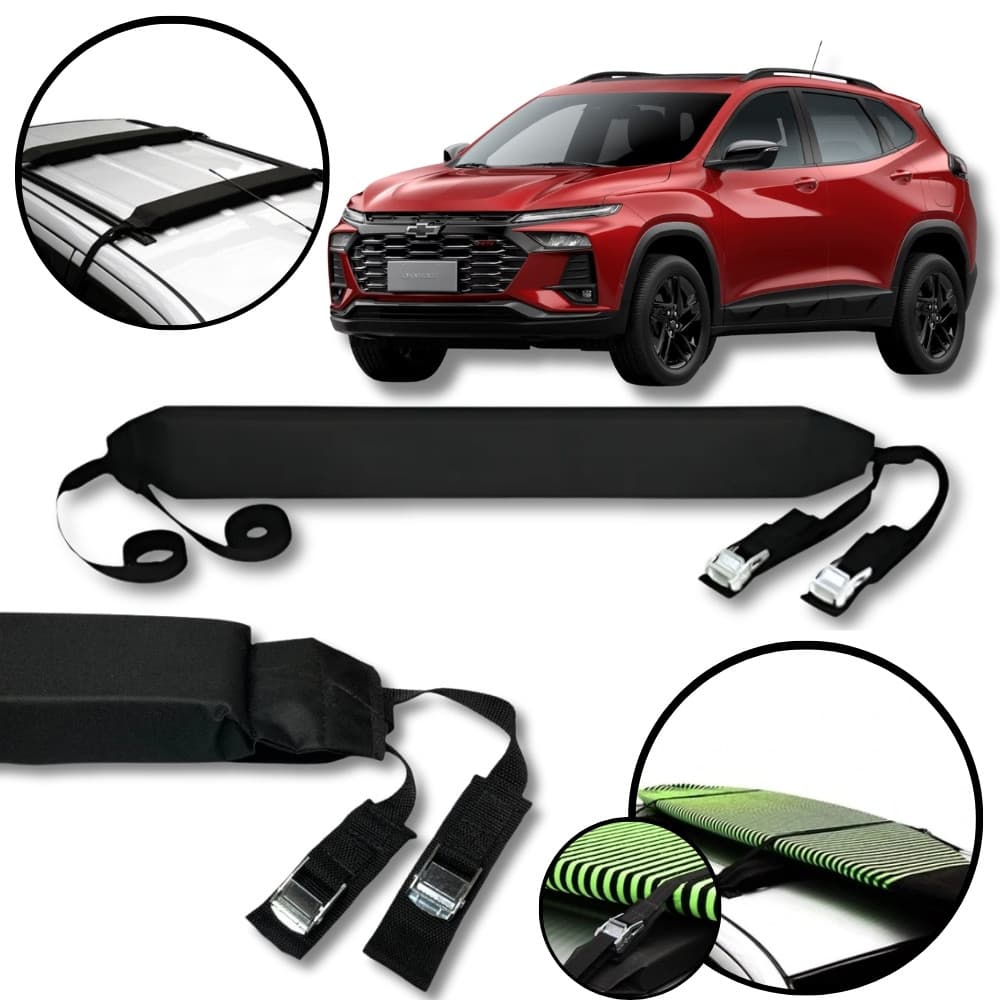 Rack Teto Prancha Surf Carro Com Cinta Chevrolet Tracker