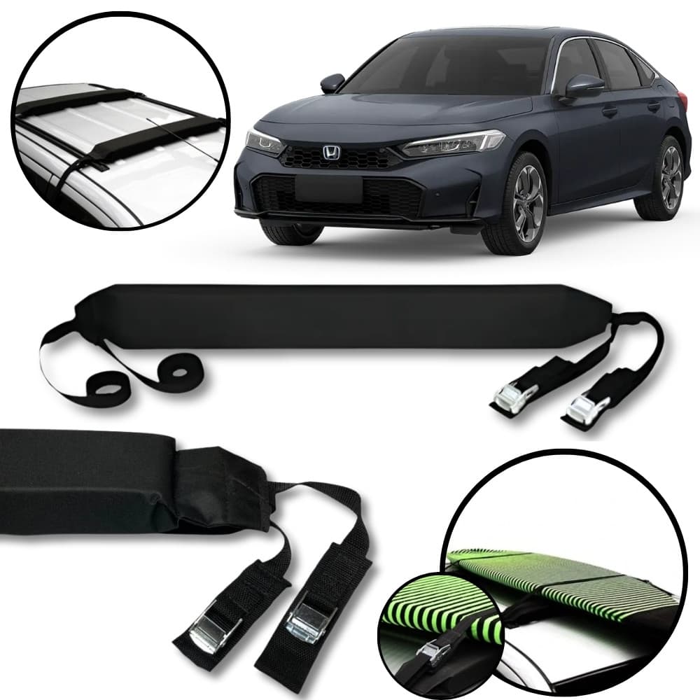 Rack Teto Prancha Surf Carro Com Cinta Honda Civic