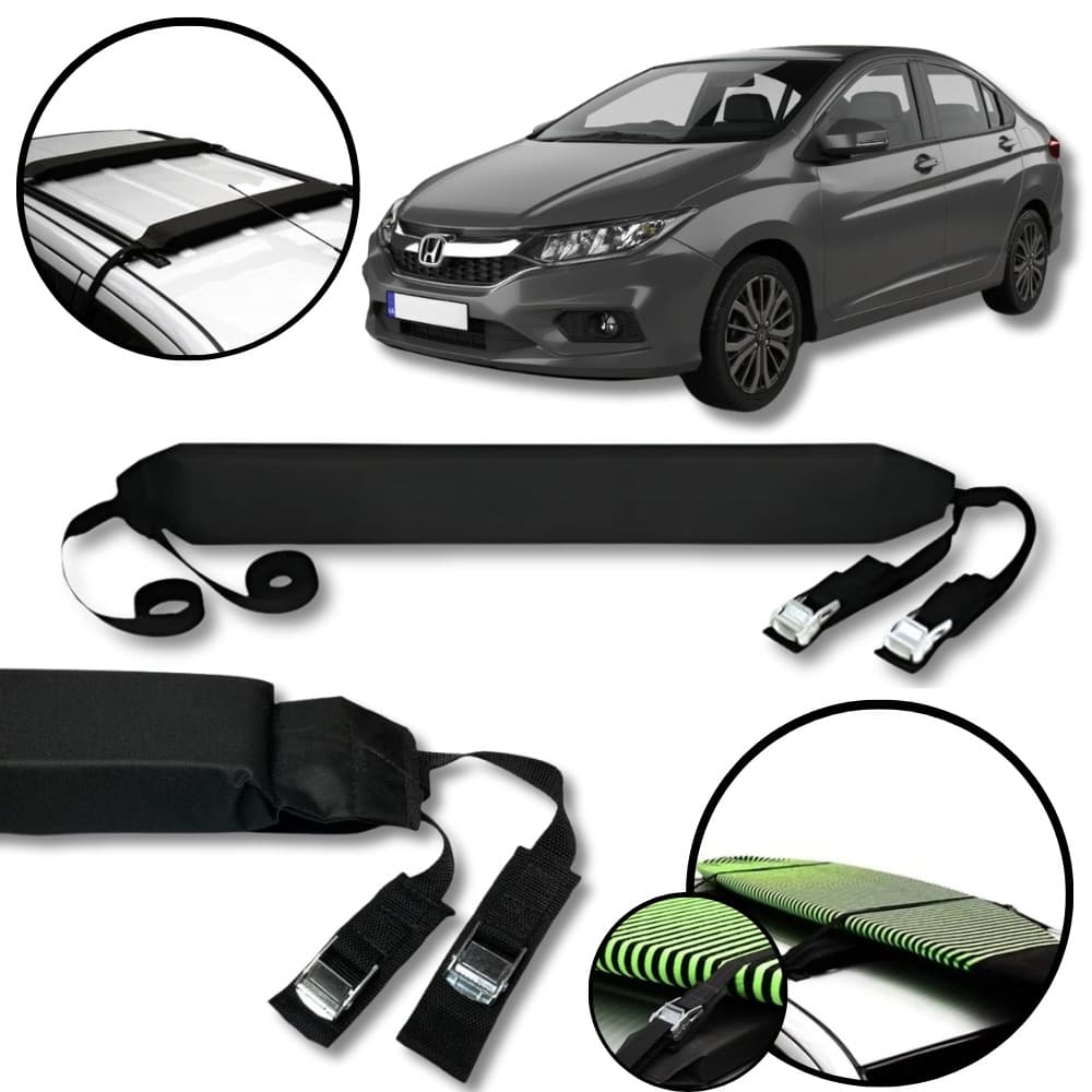 Rack Teto Prancha Surf Carro Com Cinta Honda City