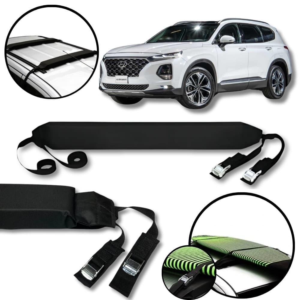 Rack Teto Prancha Surf Carro Com Cinta Hyundai Santa fé