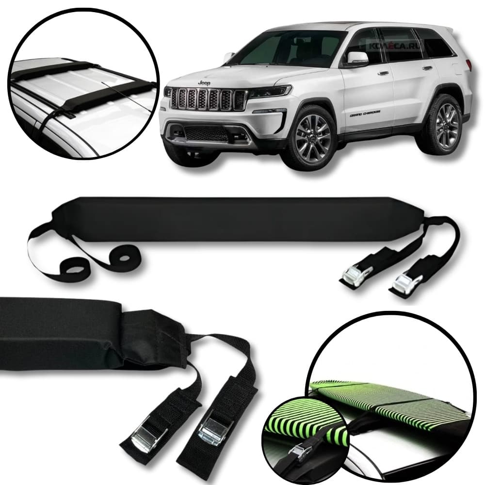 Rack Teto Prancha Surf Carro Com Cinta Jeep Grand Cherokee