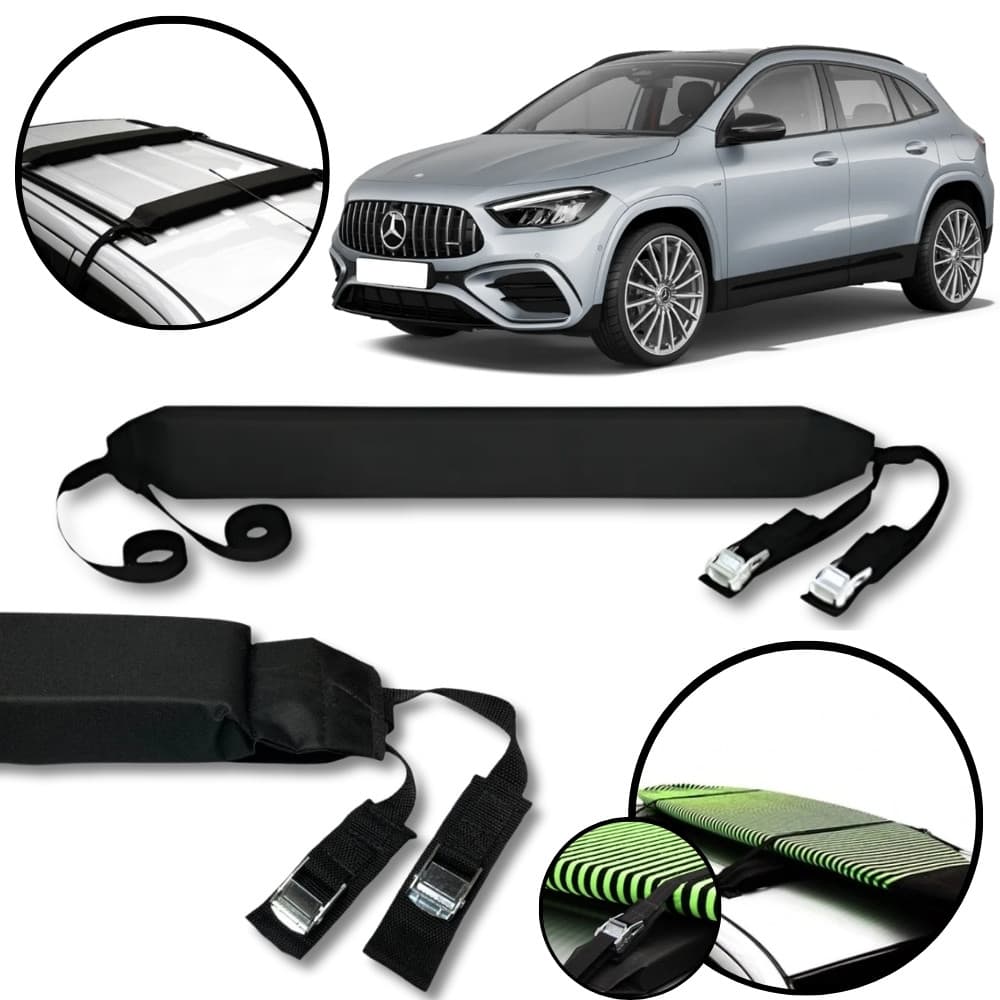 Rack Teto Prancha Surf Carro Com Cinta Mercedes GLA