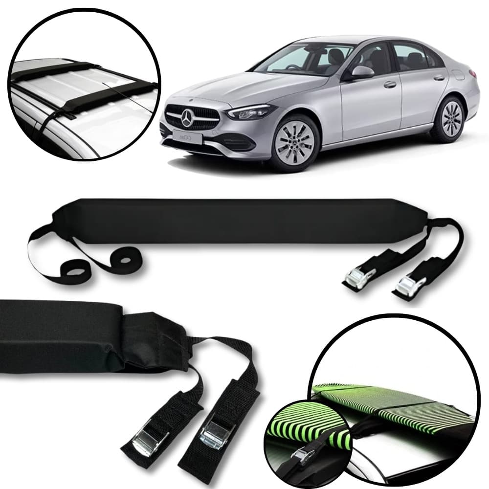 Rack Teto Prancha Surf Carro Com Cinta Mercedes Classe C