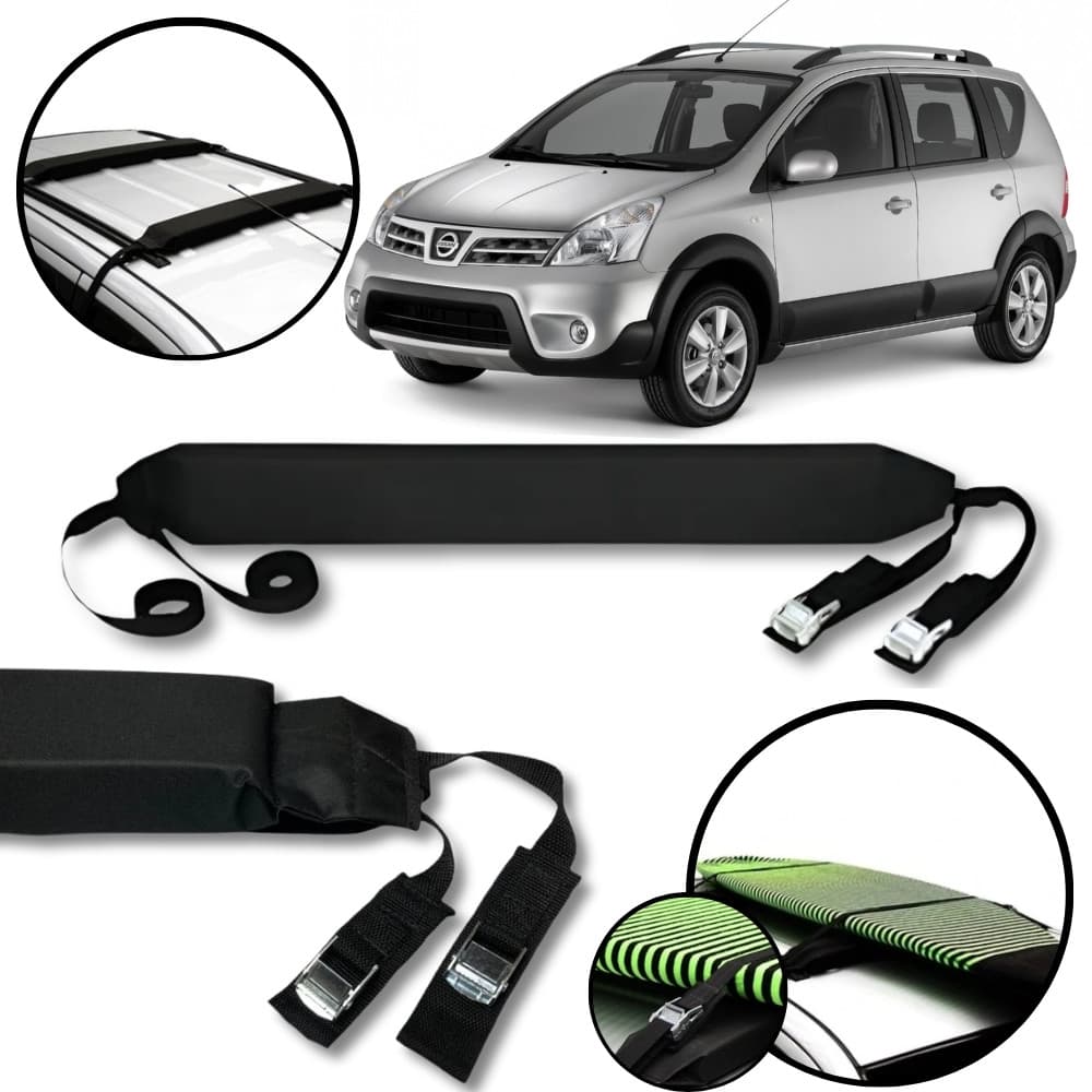 Rack Teto Prancha Surf Carro Com Cinta Nissan Livina