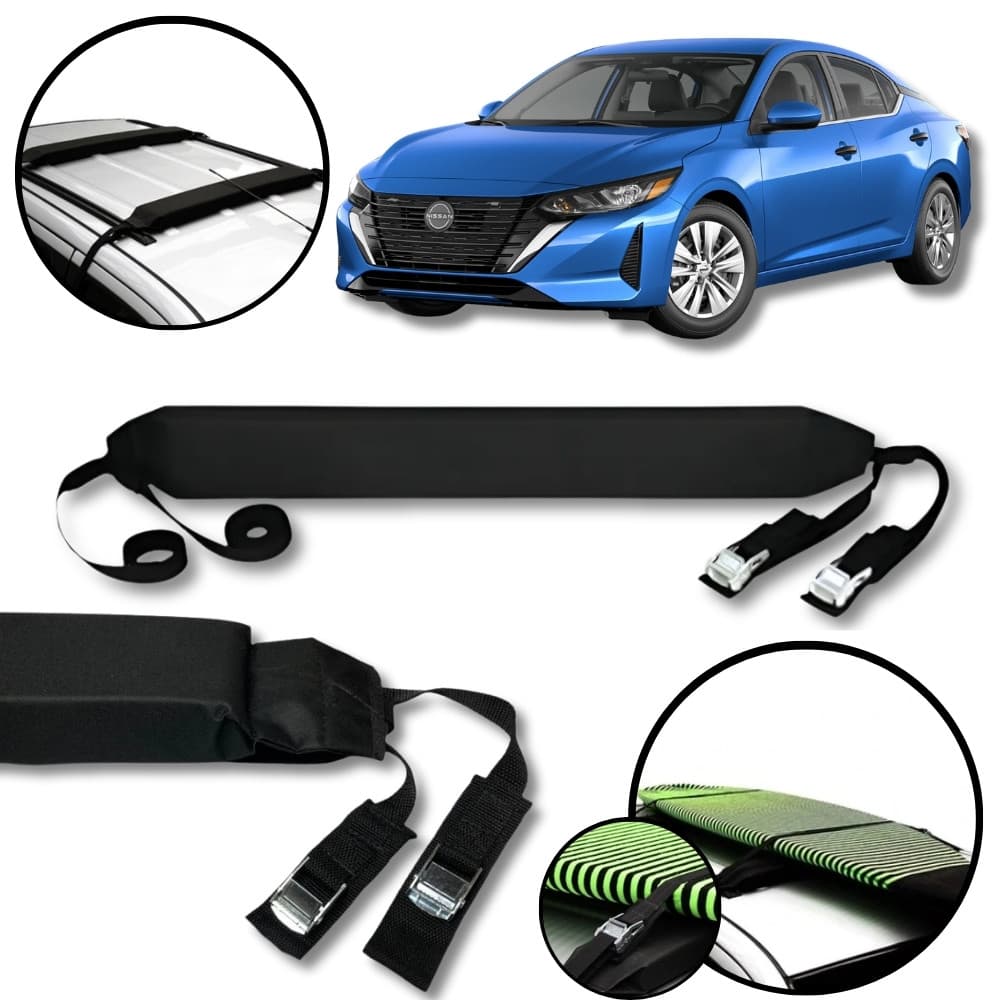 Rack Teto Prancha Surf Carro Com Cinta Nissan Sentra