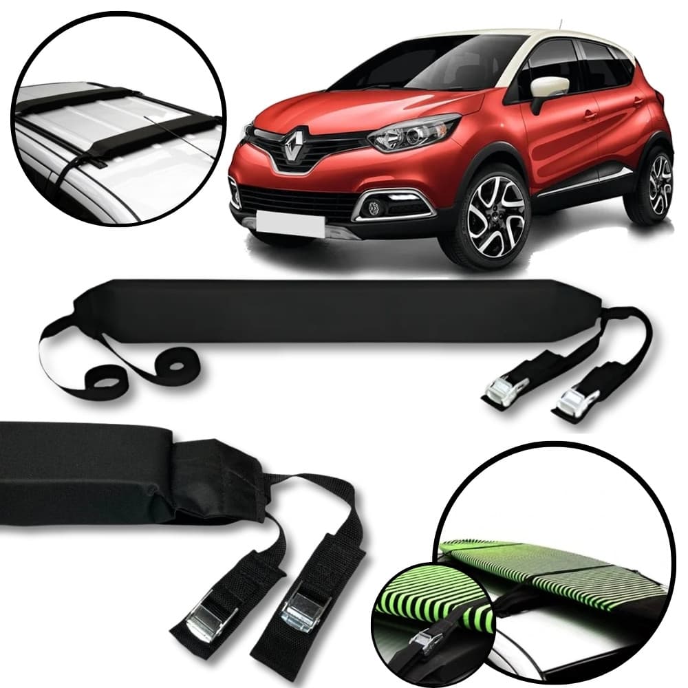 Rack Teto Prancha Surf Carro Com Cinta Renault Captur