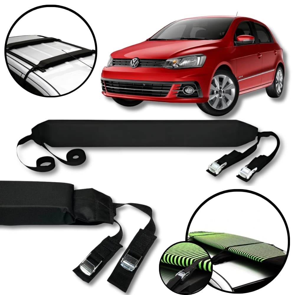 Rack Teto Prancha Surf Carro Com Cinta Volkswagen Gol g7