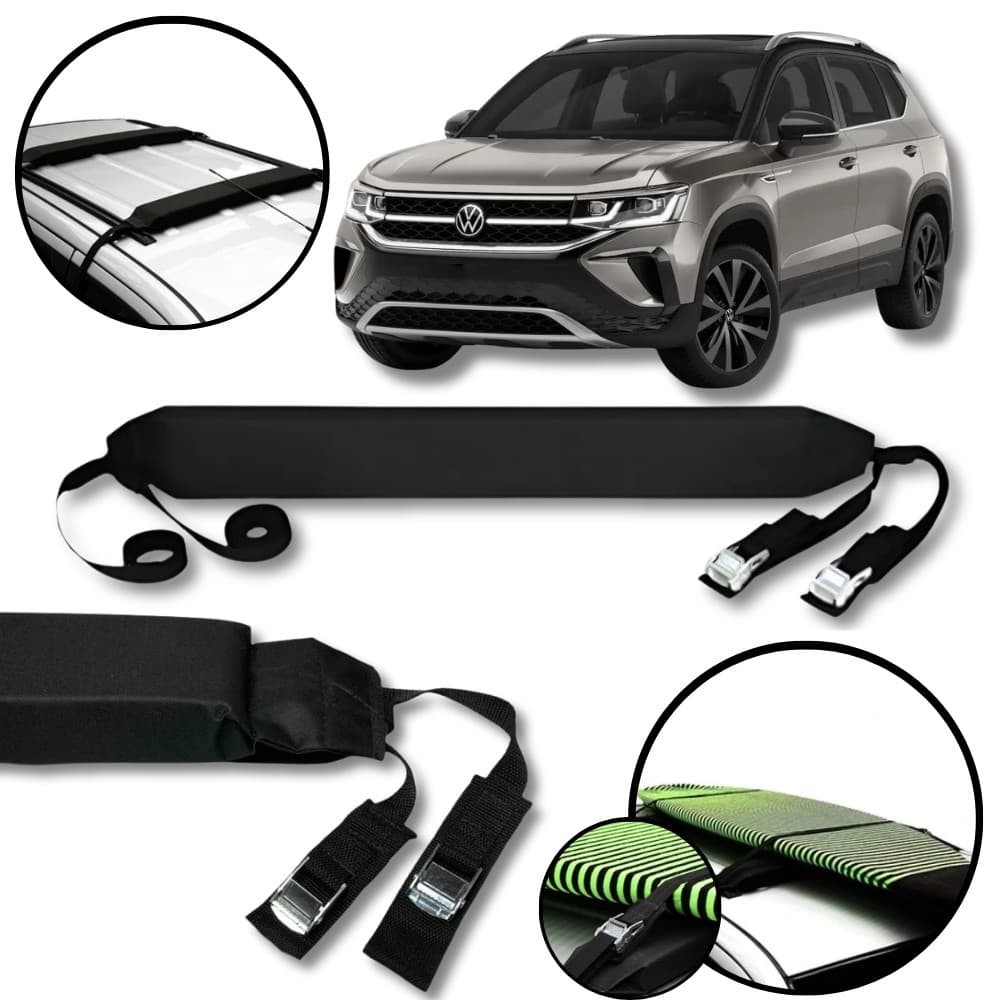 Rack Teto Prancha Surf Carro Com Cinta Volkswagen Taos