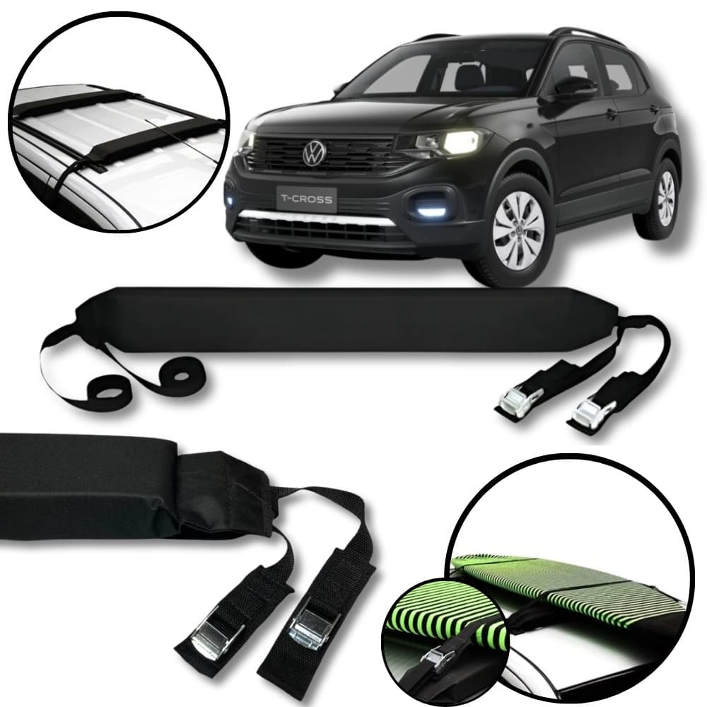 Rack Teto Prancha Surf Carro Com Cinta Volkswagen T-CROSS
