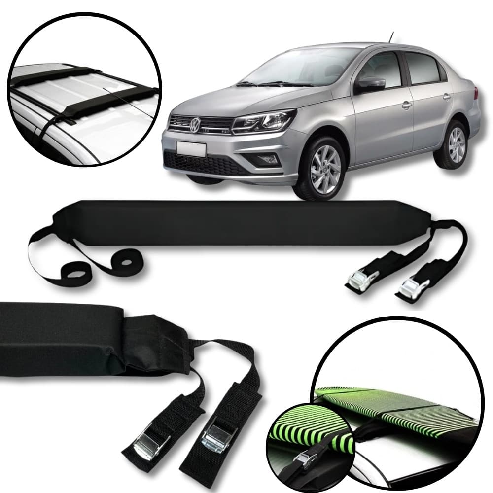 Rack Teto Prancha Surf Carro Com Cinta Volkswagen Voyage