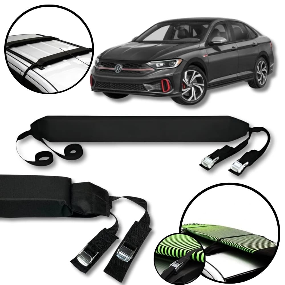 Rack Teto Prancha Surf Carro Com Cinta Volkswagen Jetta