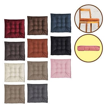 Assento Conforto p/ Cadeiras 35–40cm | Almofada de Assento Macia e Resistente | Diversas Cores