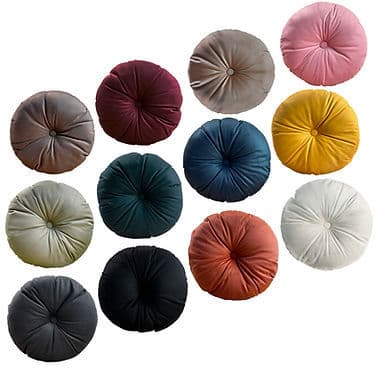 Almofada Redonda C/ Botao 40x40cm Diversas Cores