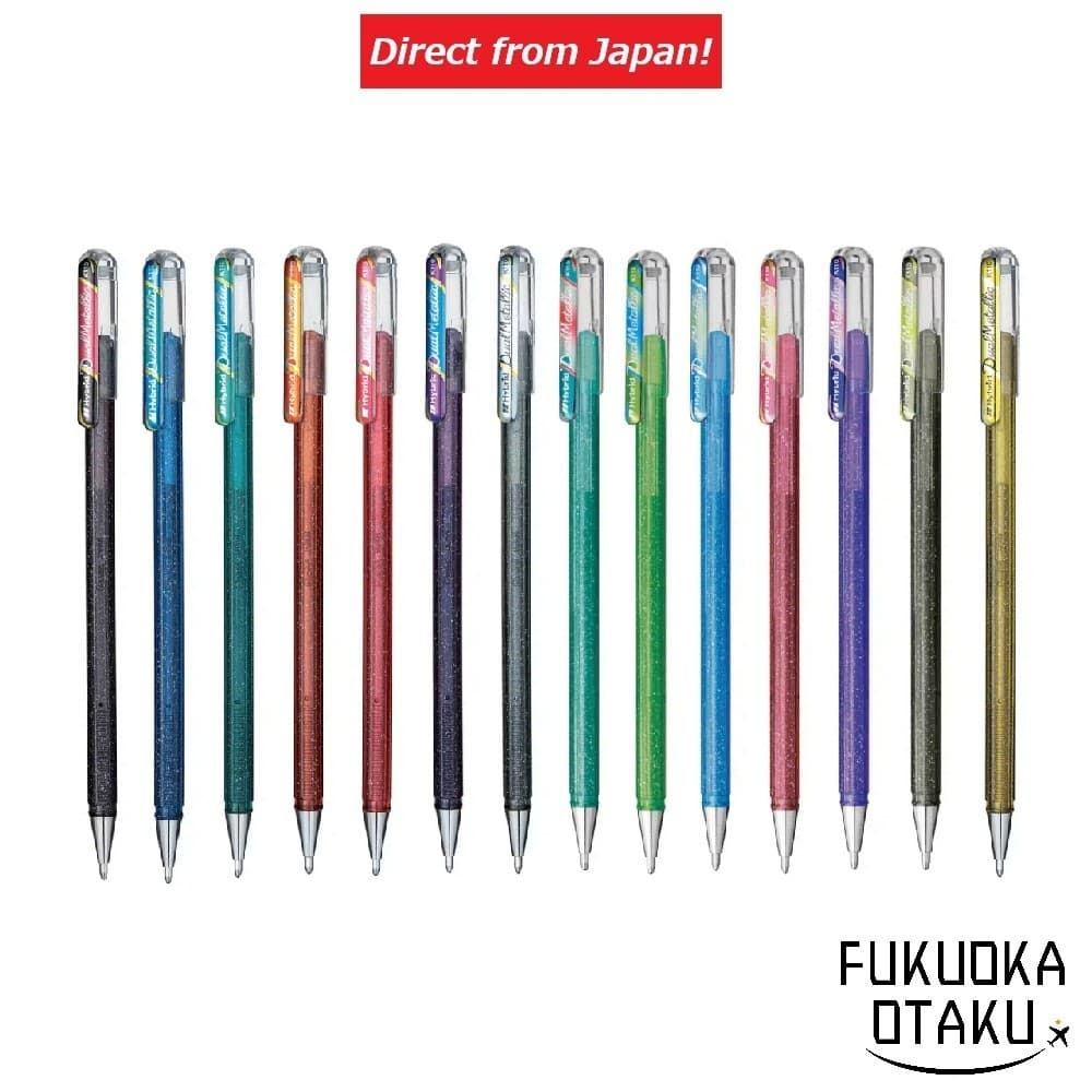 Pentel Caneta Esferográfica Colorida Dual Metallic 1.0mm Ilustração Papelaria【Direto do Japão】