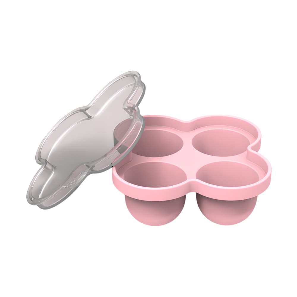 Kuhu Bandeja Alimentos Com Tampa E Forma Gelo Rosa RU016