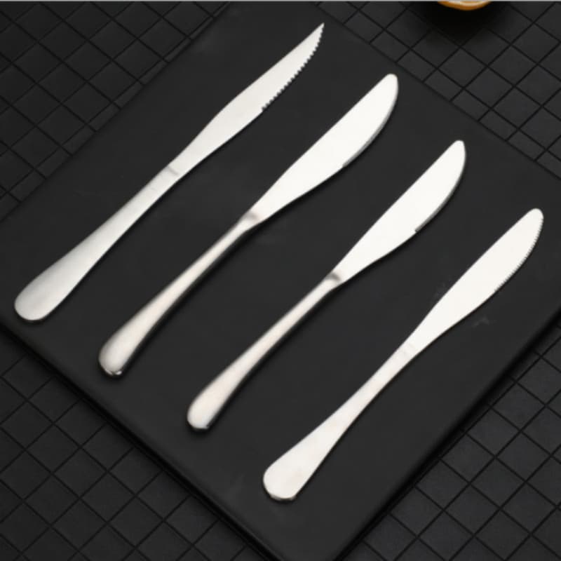 24 Kit Faca Iluminada Para Bife Cabo Confortavel Corte Perfeito