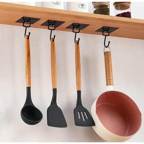 6 Pcs Gancho Com Alta Resistência De Carga Instalação Sem Riscos Economiza Espaço Bonito E Prático