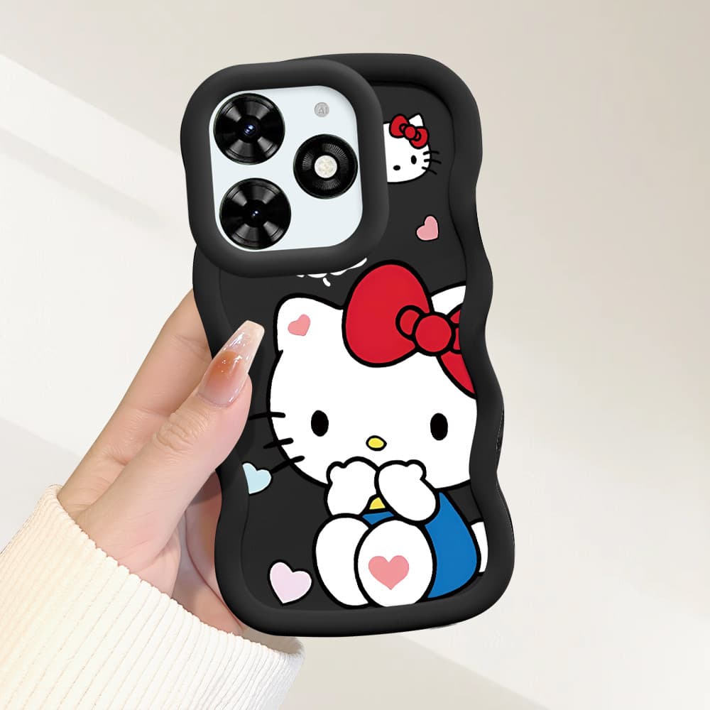 Capinha Para Infinix Smart 8 Pro HD Plus Hot 40i Capa Silicone Macio Protetora  Simple Hello Kitty Case MKL0097