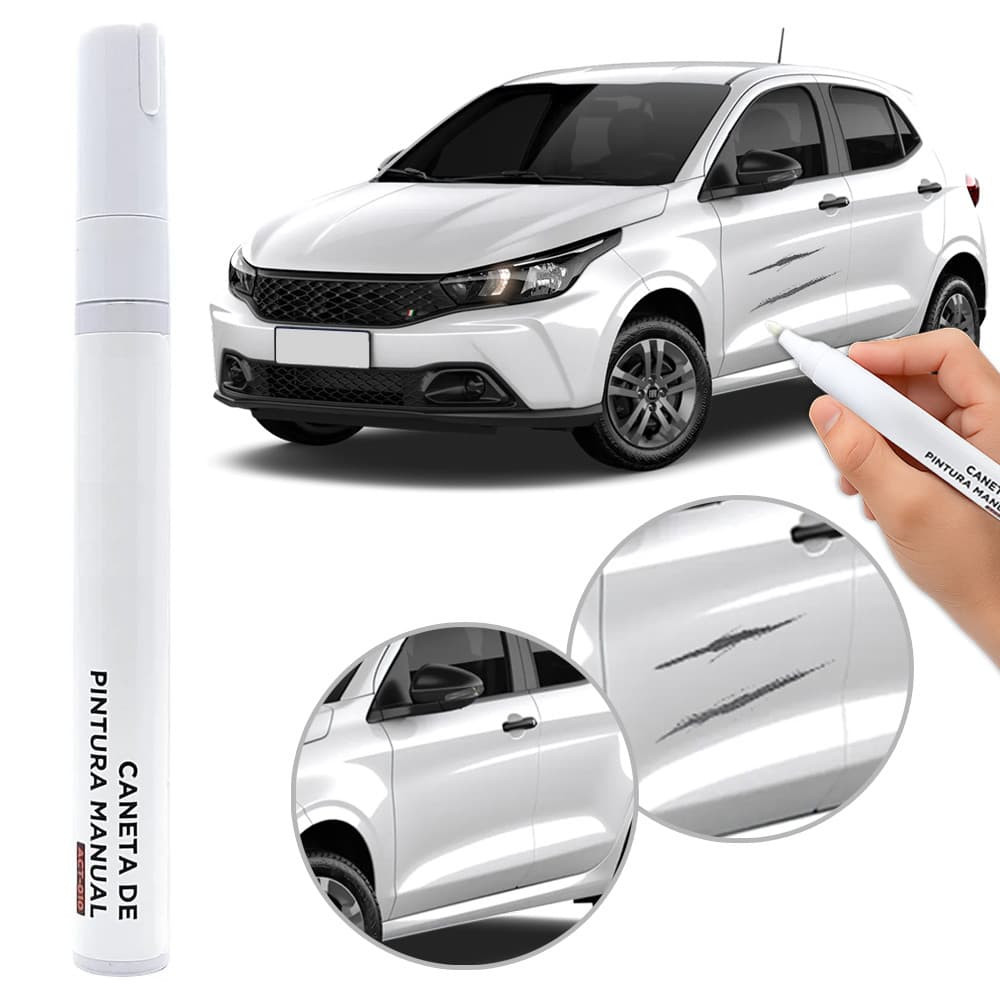 Caneta Tira Riscos Branco Citroen C3 2013 2014 2015 2016 2017 Retoque Tinta Oculta Esconde Arranhões